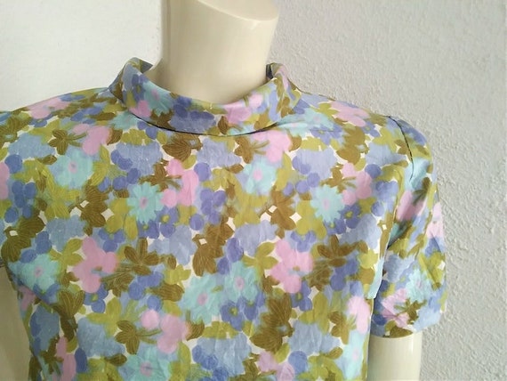 60s mod blouse pure silk blouse pastel spring blo… - image 1