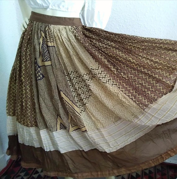 Jupe Fille René Derhy 8-10 Ans - Taille élastique, Doublée, Style évasé Multicolore