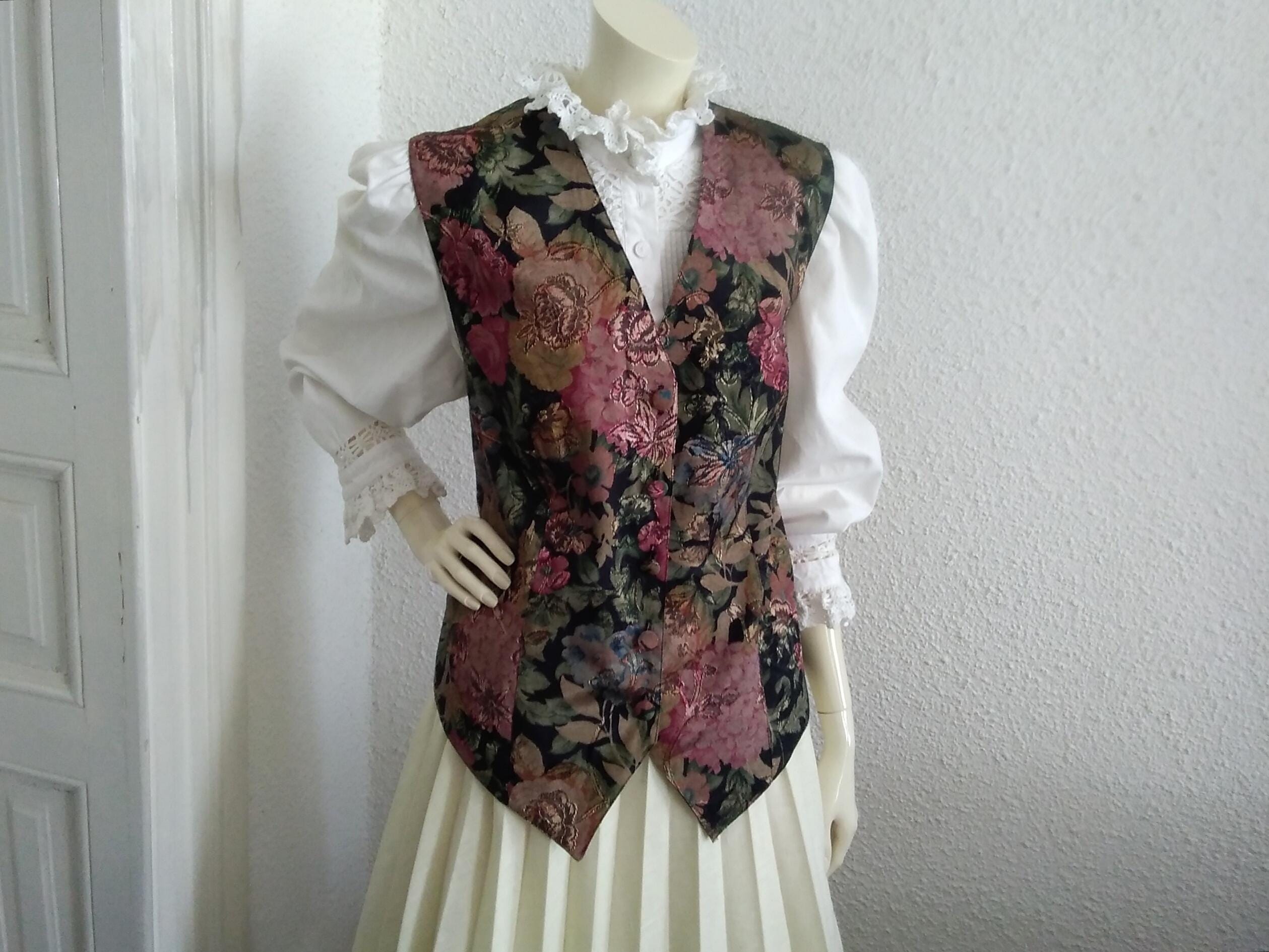 80s VERSE Vest Jacquard Baroque Vest 44 Size Renaissance Vest