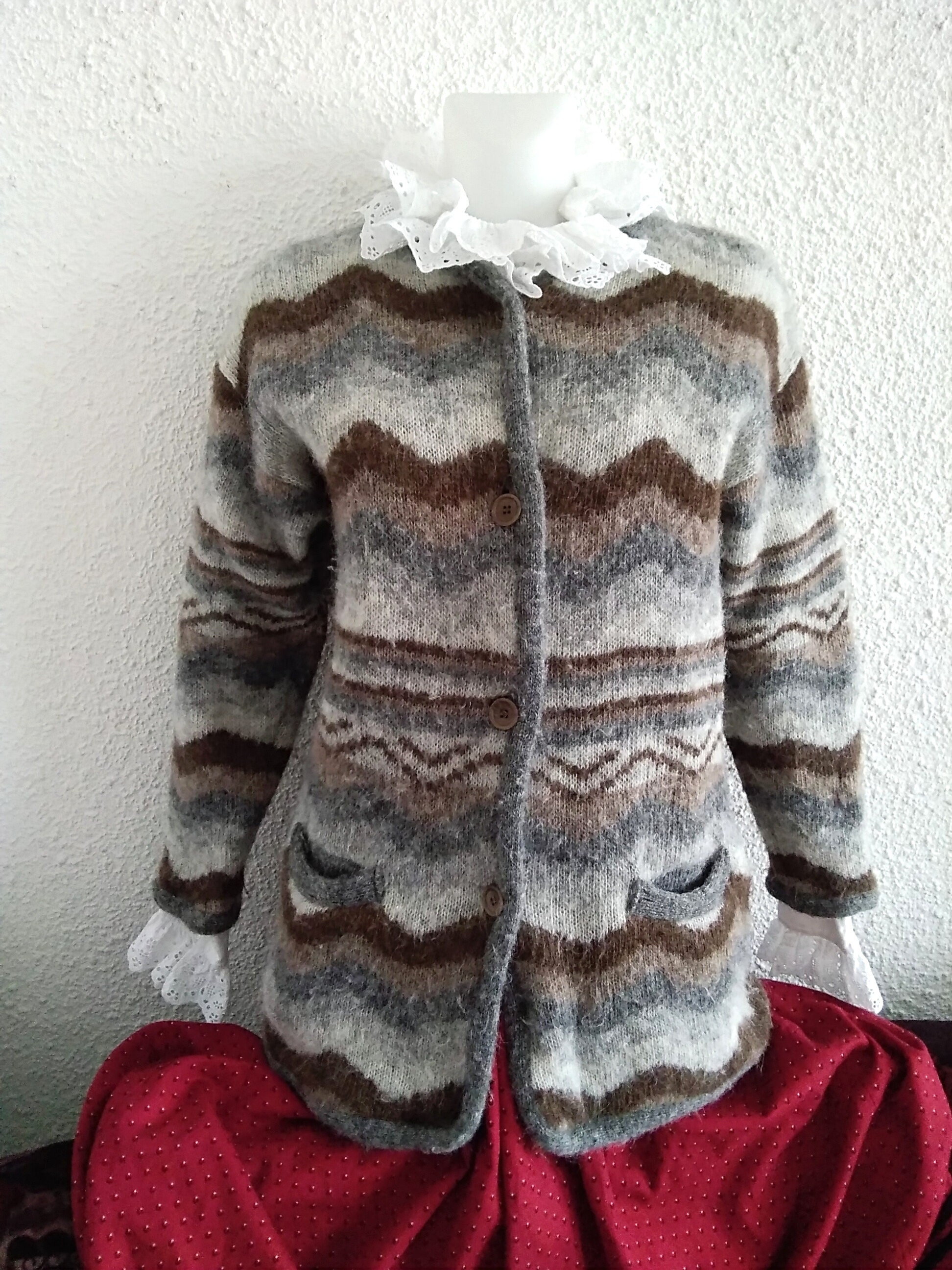 トップス mohair knit EDFICE \"flare knit\" unisex Wave Mohair Knit - IDF | 60% - Asian Fashion Online Store