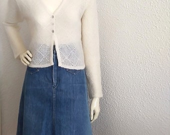 トップス 90s-00s EURO label short mohair cardigan Les Tricots d'O Cardigan Buy Now! - 13 doors