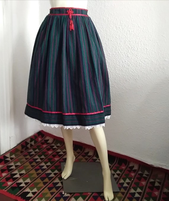 Tyrolean Striped Skirt Summer Bavarian ...