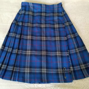 RESERVED Blue Tartan Kilt Skirt Scotland Plaid Kilt Accordion Blue Wool Kilt 16 Size Plaid Tartan Kilt Pleated on the Back Preppy Kilt Skirt Etsy Canada