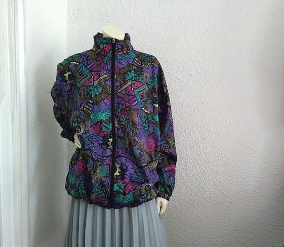 Giacca sportiva anni '80, giacca pop-art, giacca sottile, giacca