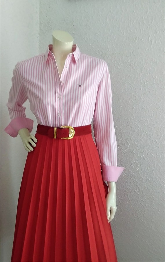 Herformuleren Klik mosterd 90s GANT Blouse 8 US Size Striped Pink White Blouse Minimalist - Etsy