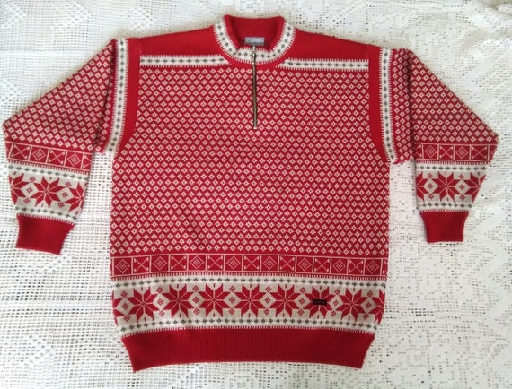 rustic wool sweater norwegian sweater winter wool