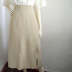 80s KARL LAGERFELD long skirt asymmetric summer skirt minimalist beige skirt elegant statement skirt 12 US size designer skirt basic  skirt