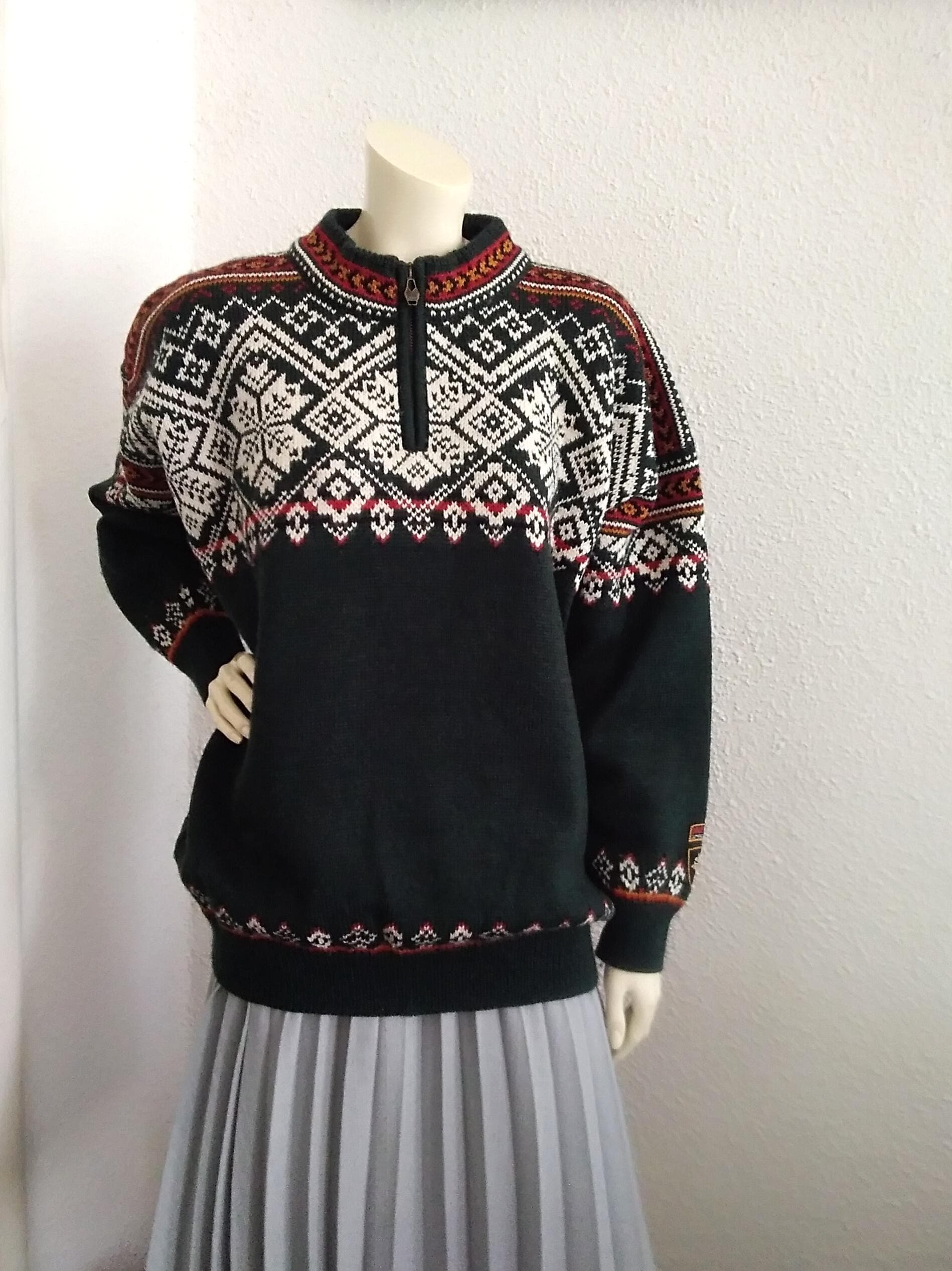 DALE of NORWAY Olympic 1996 Norwegian Wool Sweater Folk Icelandic