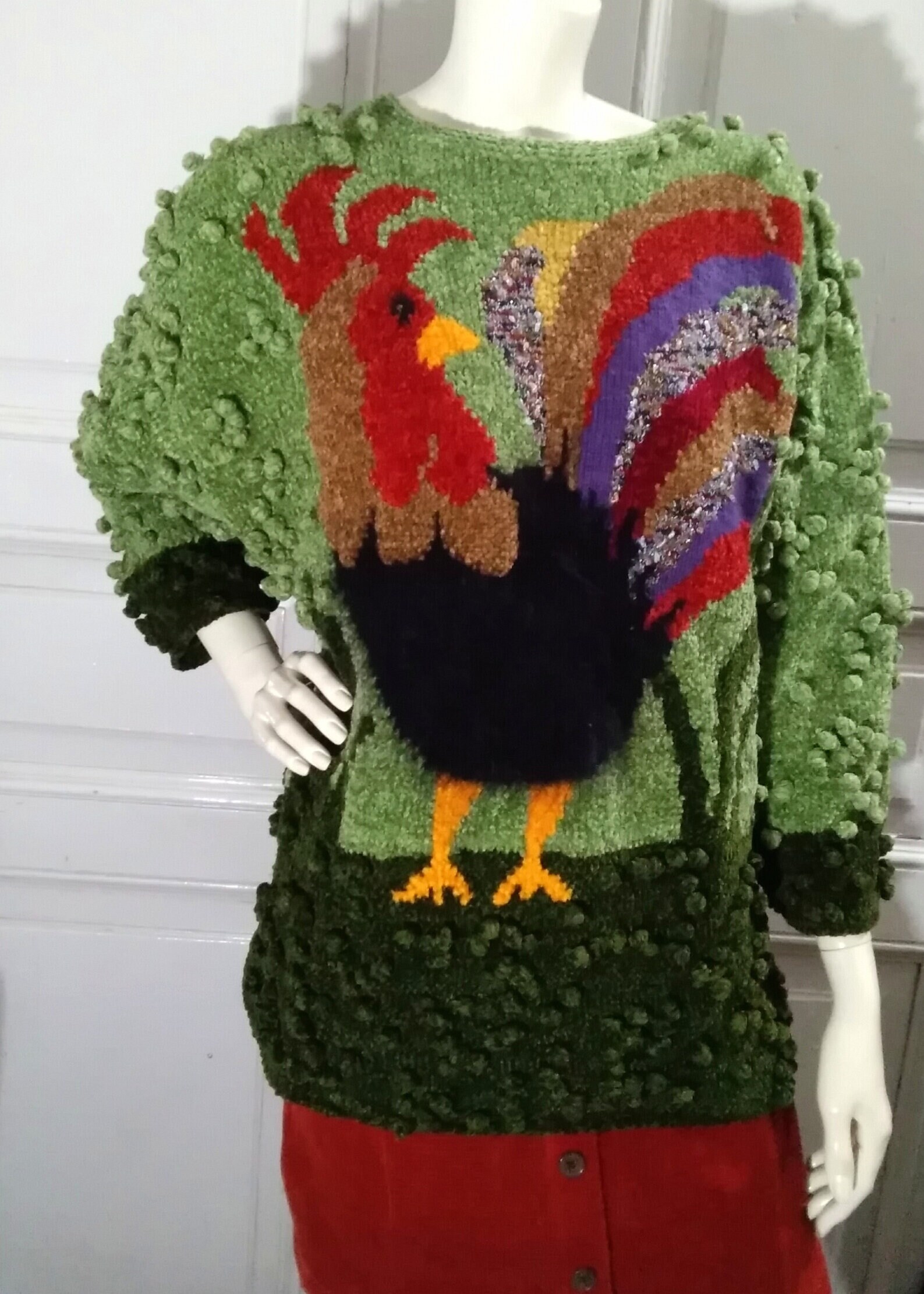 Unique extravagant sweater velvet handmade sweater scenic Etsy