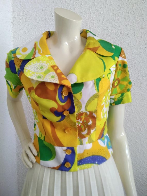 60s mod jacket groovy jacket/blouse spring summer… - image 7