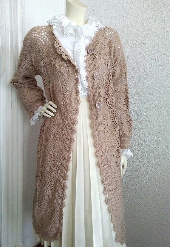 Beige lace cardigan outlet