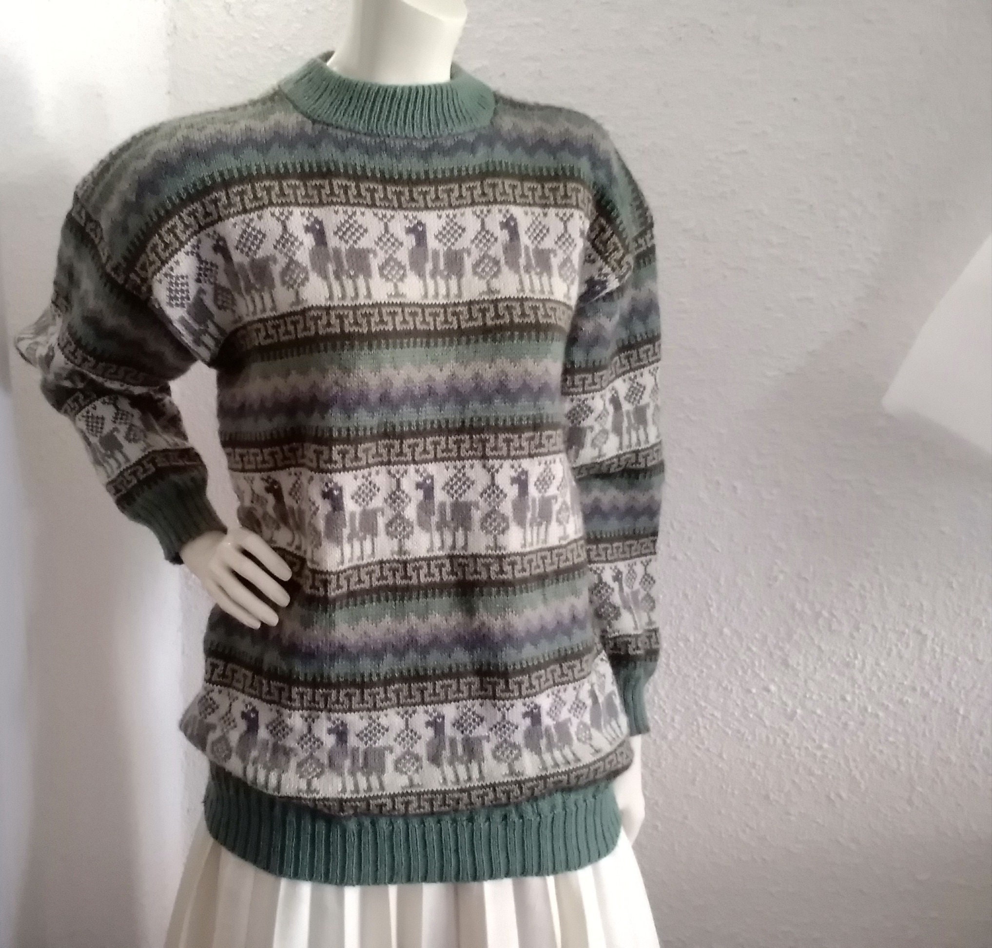 Llama Wool Sweater - Etsy UK