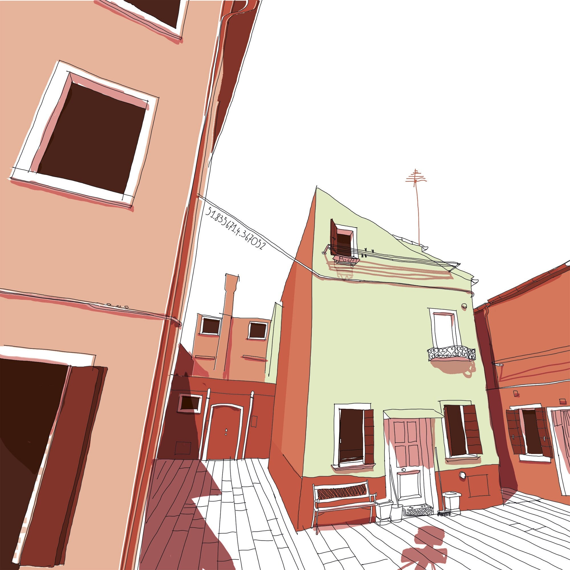 Illustration Tirage d'art de La Série Voyaginaire Venise 01 