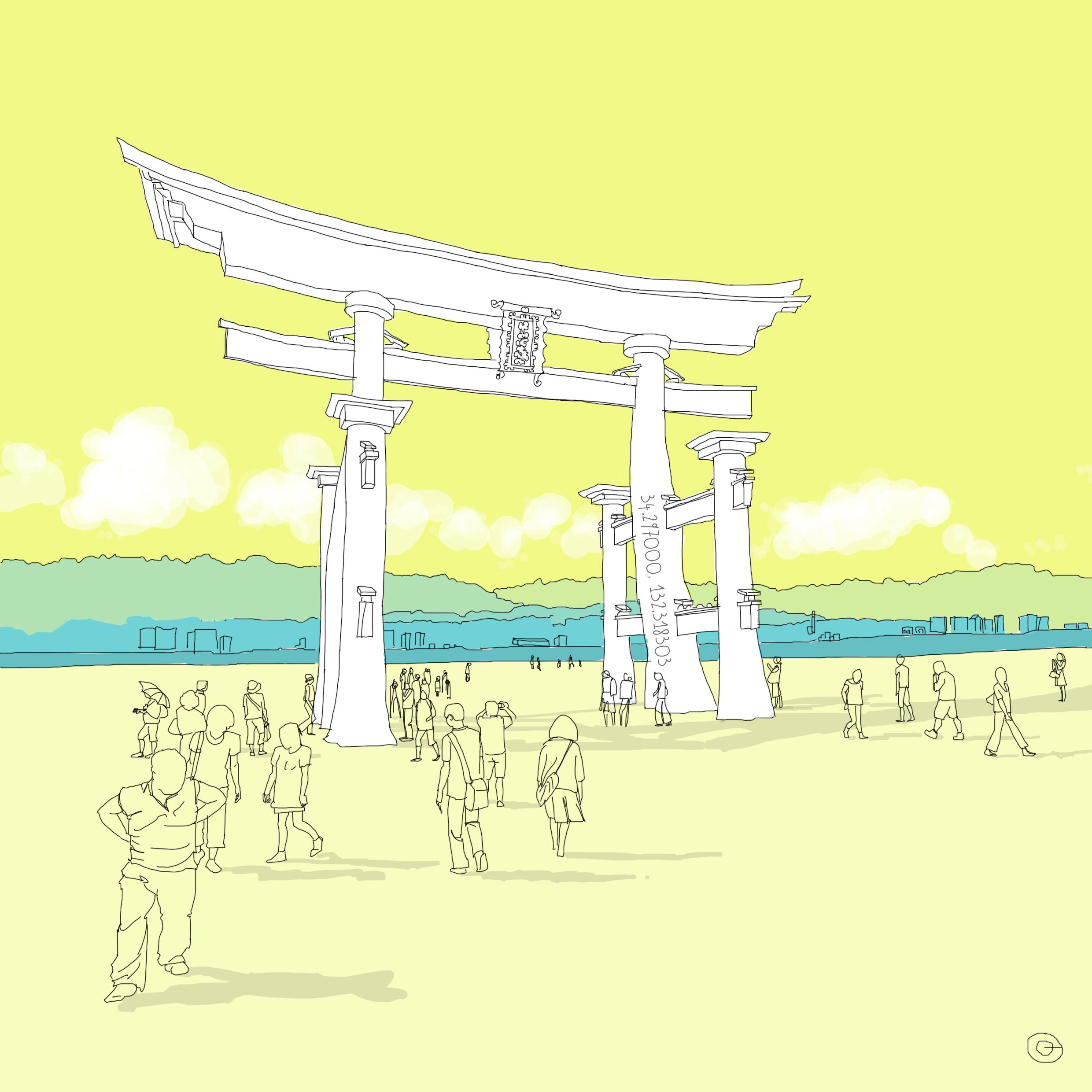 Illustration Tirage d'art de La Série Voyaginaire Hiroshima 01