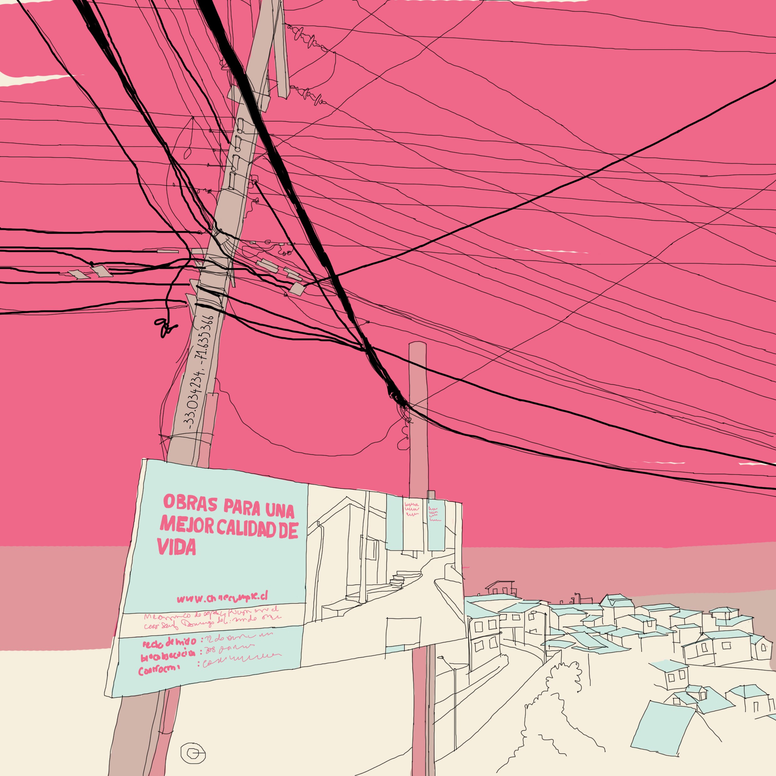 Illustration Tirage d'art de La Série Voyaginaire Valparaiso 01