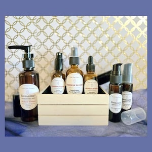 Deluxe"Elemental Grooming Set",Men's Shave&Beard Oil,After Shave Cream,Spray Deodorant,Face Serum,Hypoallergenic Cologne,with Essential Oils