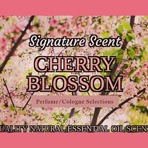 Fragrance Roll-on& Body Spray+ Hair Mist,&quot;Cherry Blossom Scent Blends&quot;,Custom Perfume Cologne,Natural Essential Oils,Women Men Holiday Gift