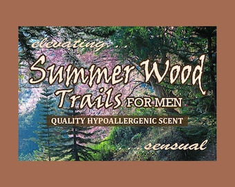 Cologne Body Spray & Roll-on,Oud,Clary Sage,Cherry Blsm,"Summer Wood Trails for Men",with Natural Essential Oils,Custom Fragrance,Scent Gift