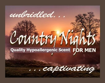 Cologne Roll-on & Body Spray,Clary Sage,Vetiver,Spice,Sweet Tobacco Leaf, "Country Nights",Essential Oils,Custom Scent,Men's Fragrance Gift