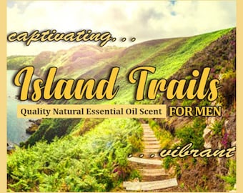 Cologne Roll-on & Body Spray Amber,Lavender,Bay Rum Spice"Island Trails For Men"Essential Oils-Body+Hair Mist 30/60/65(60+5)ml,Roll-on10ml