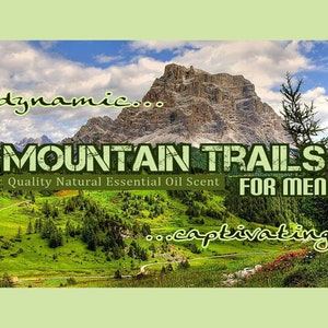 Cologne Roll-on & Body Spray, Citrus,Balsam Fir,Spice,Clary Sage,&quot;Mountain Trails For Men&quot;, Essential Oils, Body+Hair Mist,Custom Fragrance