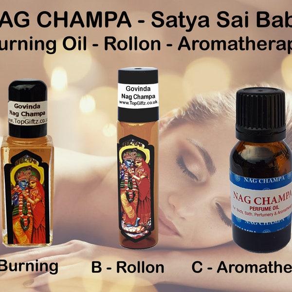 Nag Champa Rollon Öl Körper Parfüm Aromatherapie Öl Duft Brennendes Öl Satya Sai Baba Indische Traditionelle Therapien Govinda