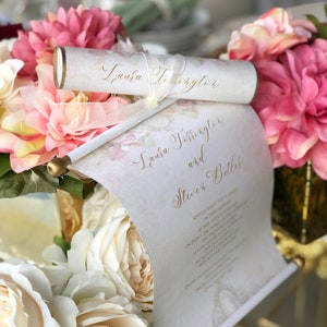 Wedding Scroll Invitation, Scroll Invitation, Boxed Wedding Invitations, Scrolls