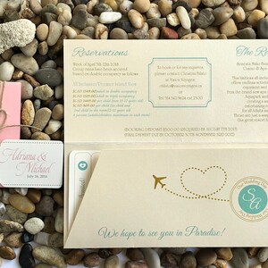 Boarding pass wedding invitation, Destination Invitation, Travel theme, beach wedding