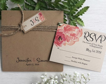 Invitación de boda rústica, Boda rústica, invitación plegable de bolsillo, pliegue de bolsillo, pliegue de bolsillo rústico, papelería de boda rústica, guardar la fecha