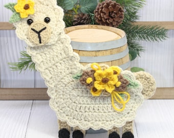 Crochet Llama Girl Applique Premade Crochet Llama Applique Ready To Use Crochet Llama Applique Llama Applique Crochet Llama Crochet Applique