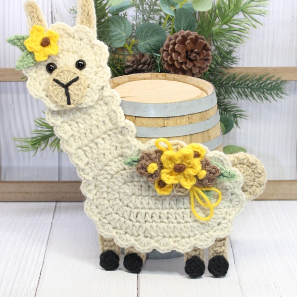 Crochet Llama Girl Applique Premade Crochet Llama Applique Ready To Use Crochet Llama Applique Llama Applique Crochet Llama Crochet Applique