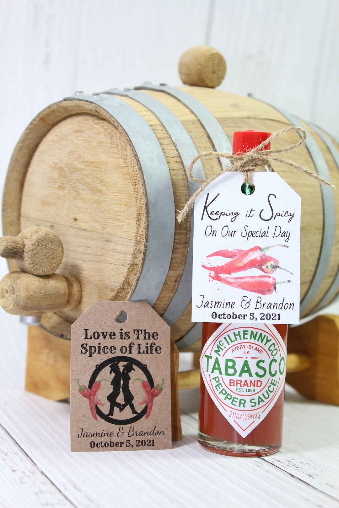 Wedding Hot Sauce Favor Tag for Small Bottle 1 3/4 X 2 Etsy