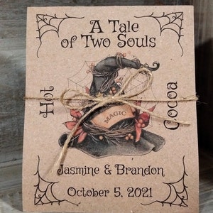 Wedding Hot Chocolate Cocoa Mix Halloween Hot Cocoa Favors Hot Chocolate Favors Wedding Hot Cocoa Gift Hot Chocolate Gift Wedding Favor Gift