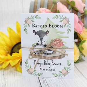 Woodland Baby Shower Wildflower Seed Favors Baby Shower Party Favor Gifts Baby Shower Woodland Baby Shower Favors Wildflower Seeds