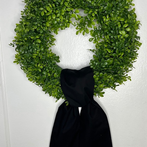 Blank Wreath Sash for Embroidery Sash for Monogram Blank Sash Black Plain  Wreath Scarf Tan Wreath Sash for Monogram Initial