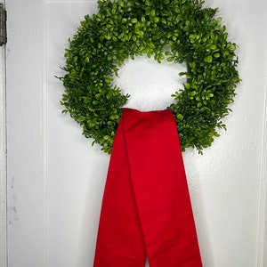 Blank Wreath Sash for Embroidery Sash for Monogram Blank Sash Red Plain Wreath Scarf Tan Wreath Sash for Monogram Initial image 2