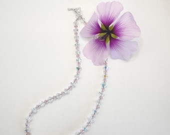 Collier ras de cou en cristal AB : bijoux de mariée scintillants