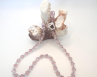 Ras de cou rose clair en cristal AB : collier de mariée scintillant