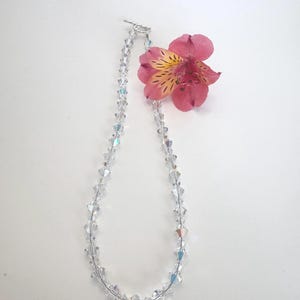Colorless AB Crystal Choker Necklace, Sparkly Bridal Jewelry, Elegant Crystal Necklace