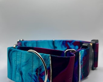 Collar Martingala para perro de 2 pulgadas de ancho con hebilla, collar Martingala con clip, collar con hebilla COBRA, collar Martingala táctico