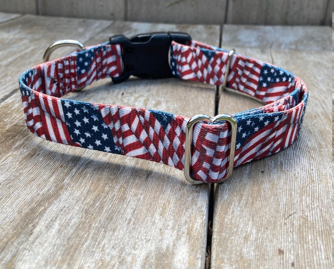 4th of July Dog Collar American Flag Dog Collar Patriotic Dog Etsy