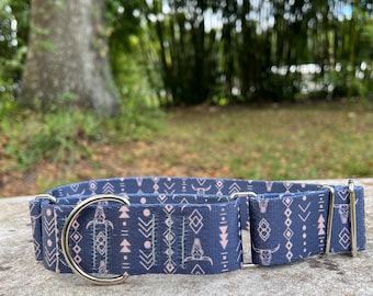 Collare per cani Martingale Southwest largo 3,8 cm, collare Martingale a innesto, collare per levriero, collare a innesto limitato