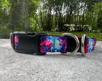 Galaxy Space Nebula Dog Collar: 1 inch Breakaway Safety Collar