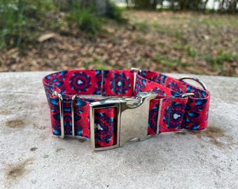 Coleira Martingale de 1,5 polegadas de largura com fivela, Coleira Martingale com fivela, Coleira Martingale ajustável com fivela, Coleira larga com fivela Martingale