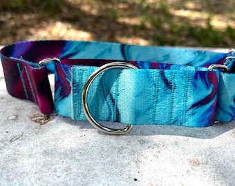1.5 inch wide Martingale Dog Collar, Slip On Adjustable Martingale Dog Collar, Sighthound Collar, Greyhound Collar