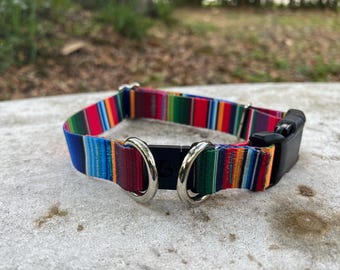 Bold Striped Large Breakaway Dog Collar, Safety Release, 1 inch or 1.5 inch wide