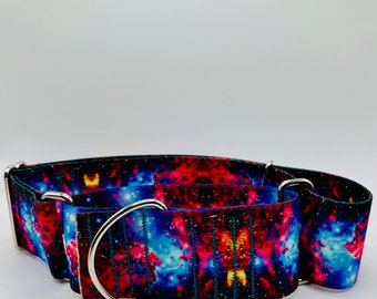 Galaxy Space Martingale-halsband, windhond, windhond, Whippet, 2 inch