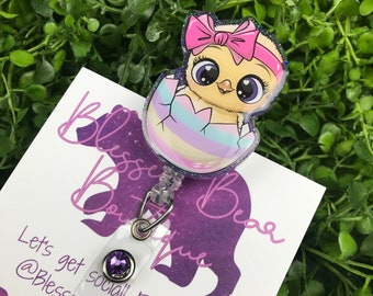 Easter Chick Badge Reel | Easter Nurse ID Holder
