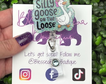 Silly Goose Badge Reel | Funny Badge Holder