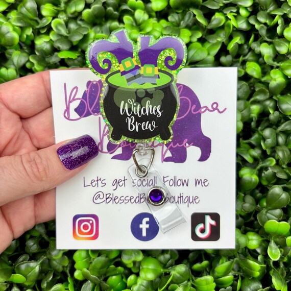Id Badge Halloween Witch
